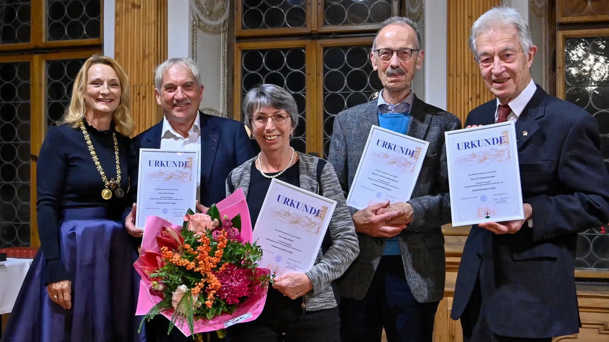 Silberne Ehrennadeln 2025 für vier Ehrenamtliche im HPV